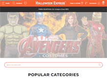 Tablet Screenshot of halloweenexpress.com